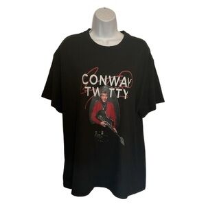 Conway Twitty T Shirt NWOT MenXL or Women 2XL Guitar Hello Darlin Made USA